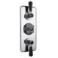 Bayswater Black Triple Concealed Thermostatic Shower Valve with Diverter