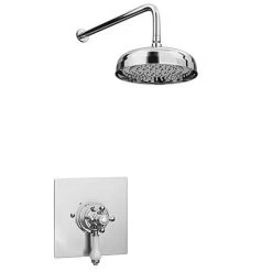 Belmont Traditional Dual Concealed Thermostatic Shower Valve inc. 8" Apron Fixed Head