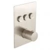 BagnoDesign M-Line Diffusion Brushed Nickel 3 Outlet Thermostatic Shower Valve 1 BagnoDesign M-Line Diffusion Brushed Nickel 3 Outlet Thermostatic Shower Valve -ShowerLux Shop BDM MLI T303 NB P
