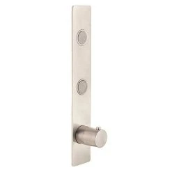 BagnoDesign Toko Brushed Nickel Round Vertical 2 Outlet Thermostatic Shower Valve
