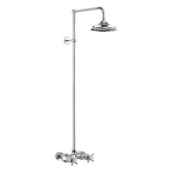 Burlington Eden Thermostatic Single Outlet Exposed Shower Bar Valve & Rigid Riser with Fixed Head