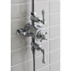 Crosswater - Belgravia Thermostatic Shower Valve with Fixed Head, Handset & Wall Cradle 10 Crosswater - Belgravia Thermostatic Shower Valve with Fixed Head, Handset & Wall Cradle -ShowerLux Shop BEL BRACKET D3NNN 460