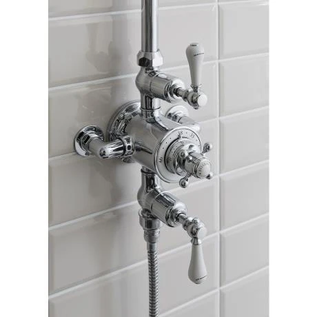 Crosswater - Belgravia Thermostatic Shower Valve with Fixed Head, Handset & Wall Cradle 5 Crosswater - Belgravia Thermostatic Shower Valve with Fixed Head, Handset & Wall Cradle - Image 3