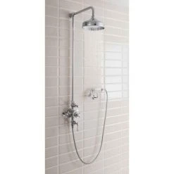 Crosswater - Belgravia Thermostatic Shower Valve with Fixed Head, Handset & Wall Cradle 11 Crosswater - Belgravia Thermostatic Shower Valve with Fixed Head, Handset & Wall Cradle -ShowerLux Shop BEL CRADLE D3 460