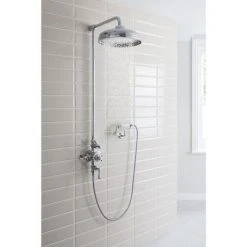 Crosswater - Belgravia Thermostatic Shower Valve with Fixed Head, Handset & Wall Cradle 13 Crosswater - Belgravia Thermostatic Shower Valve with Fixed Head, Handset & Wall Cradle -ShowerLux Shop BEL CRADLE D5 460
