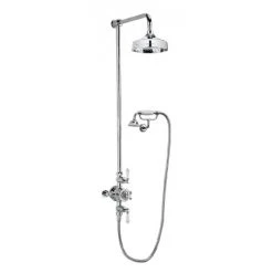 Crosswater - Belgravia Thermostatic Shower Valve with Fixed Head, Handset & Wall Cradle