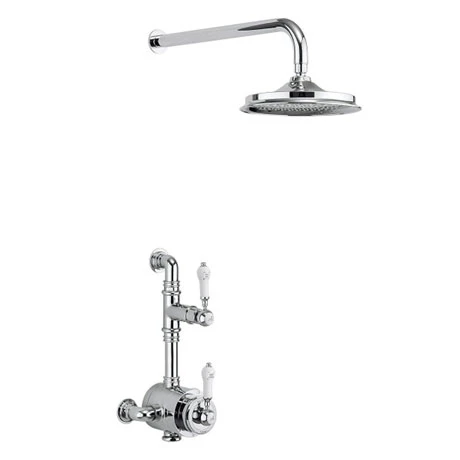 Burlington Stour Thermostatic Exposed Single Outlet Shower Valve with Fixed Shower Head 3 Burlington Stour Thermostatic Exposed Single Outlet Shower Valve with Fixed Shower Head