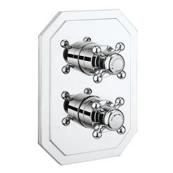 Crosswater Belgravia Chrome Crossbox 3 Outlet Trim Set