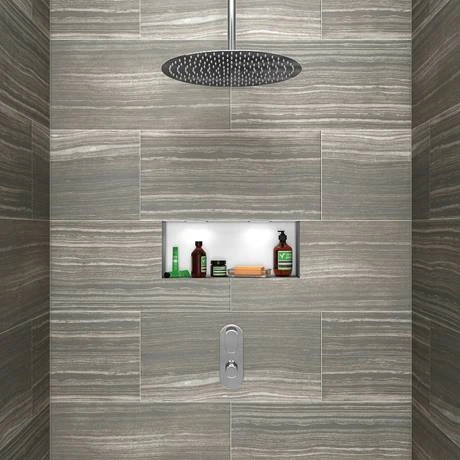 Bosa Twin Concealed Thermostatic Valve + 400mm Rainfall Shower Head 4 Bosa Twin Concealed Thermostatic Valve + 400mm Rainfall Shower Head - Image 2