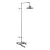 Burlington Tay Wall Mounted Bath Shower Mixer & Rigid Riser with Fixed Head -ShowerLux Shop BT2WS V16 P