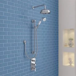 Belmont Traditional Shower Package - Concealed Valve with Fixed Head & Slider Kit
