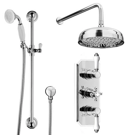 Belmont Traditional Shower Package - Concealed Valve with Fixed Head & Slider Kit 4 Belmont Traditional Shower Package - Concealed Valve with Fixed Head & Slider Kit - Image 2