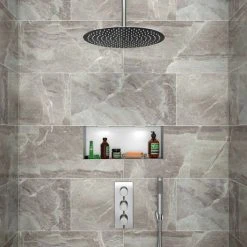 Cruze Shower Package (inc. 400mm Ceiling Mounted Head + Wall Mounted Handset) -ShowerLux Shop CCSP01 d5 460