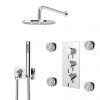Cruze Shower Pack (inc. 200mm Wall Mounted Head, 4 Body Jets, Outlet Elbow + Handset) 1 Cruze Shower Pack (inc. 200mm Wall Mounted Head, 4 Body Jets, Outlet Elbow + Handset) -ShowerLux Shop CCSP04 p
