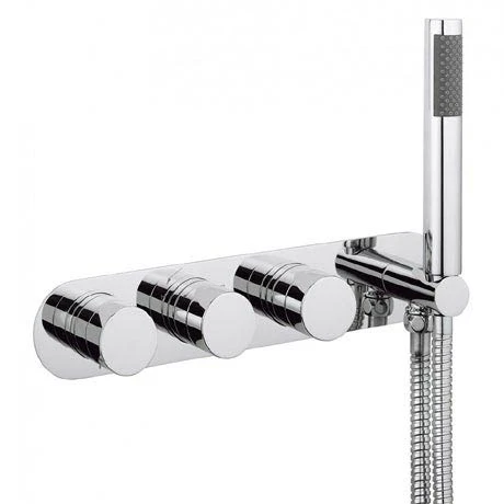 Crosswater Central Thermostatic Shower Valve with 3 Way Diverter & Shower Kit - CE3701RC 3 Crosswater Central Thermostatic Shower Valve with 3 Way Diverter & Shower Kit - CE3701RC
