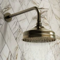 Chatsworth 1928 Antique Brass Traditional Shower with Concealed Valve + 8" Head 11 Chatsworth 1928 Antique Brass Traditional Shower with Concealed Valve + 8" Head -ShowerLux Shop CH24VABPK1 d5 460