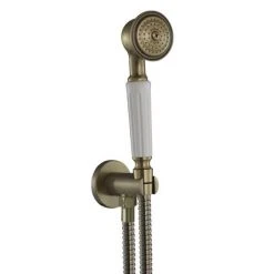 Chatsworth 1928 Antique Brass Traditional Shower with Concealed Valve, 8" Head + Handset 12 Chatsworth 1928 Antique Brass Traditional Shower with Concealed Valve, 8" Head + Handset -ShowerLux Shop CH63VABPK1 d4 460