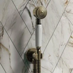 Chatsworth 1928 Antique Brass Traditional Shower with Concealed Valve, 8" Head + Handset 13 Chatsworth 1928 Antique Brass Traditional Shower with Concealed Valve, 8" Head + Handset -ShowerLux Shop CH63VABPK1 d5 460