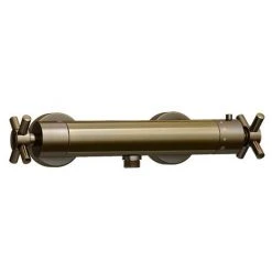 Chatsworth Antique Brass Crosshead Bottom Outlet Thermostatic Bar Shower Valve 11 Chatsworth Antique Brass Crosshead Bottom Outlet Thermostatic Bar Shower Valve -ShowerLux Shop CHAB61A detail4 460