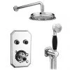 Chatsworth 1928 Black Traditional Push-Button Shower Valve Pack with Handset + Rainfall Shower Head 2 Chatsworth 1928 Black Traditional Push-Button Shower Valve Pack with Handset + Rainfall Shower Head -ShowerLux Shop CHT PB PK2 BLK p