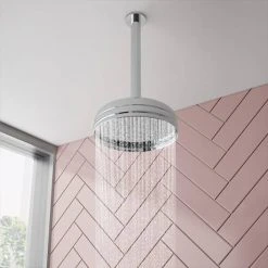 Chatsworth 1928 Traditional Push-Button Shower Pack with Slide Rail Kit + Ceiling Mounted Head 11 Chatsworth 1928 Traditional Push-Button Shower Pack with Slide Rail Kit + Ceiling Mounted Head -ShowerLux Shop CHT PB PK3 d4 460