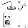 Chatsworth 1928 Black Traditional Push-Button Shower Pack with Slide Rail Kit + Wall Mounted Head 2 Chatsworth 1928 Black Traditional Push-Button Shower Pack with Slide Rail Kit + Wall Mounted Head -ShowerLux Shop CHTB PB PK1 p