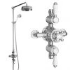 Chatsworth 1928 Traditional Triple Exposed Shower Valve inc. Luxury Riser Kit, Diverter, 8" Rose + Handset 1 Chatsworth 1928 Traditional Triple Exposed Shower Valve inc. Luxury Riser Kit, Diverter, 8" Rose + Handset -ShowerLux Shop CHTSPK2 p