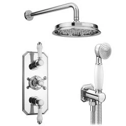 Chatsworth 1928 Traditional Shower with Concealed Valve, 8" Head + Handset