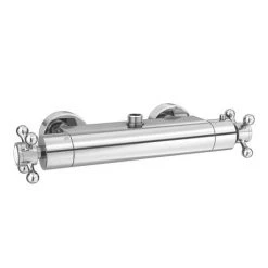 Chatsworth Traditional Crosshead Top Outlet Thermostatic Bar Shower Valve inc. Rigid Riser Kit -ShowerLux Shop CHXBVRR D1 460