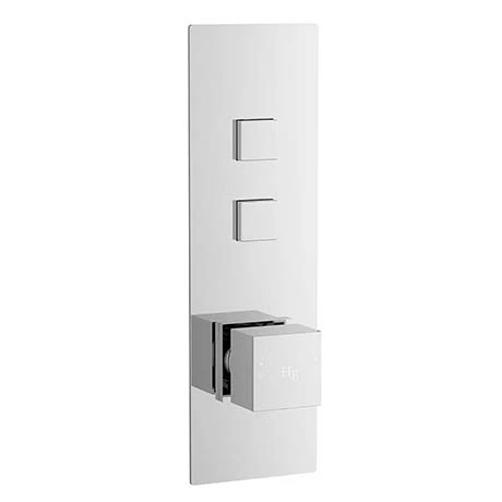 Hudson Reed Ignite Square Two Outlet Push-Button Thermostatic Shower Valve Chrome - CPB3311 3 Hudson Reed Ignite Square Two Outlet Push-Button Thermostatic Shower Valve Chrome - CPB3311