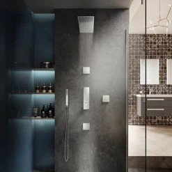 Hudson Reed Ignite Square Three Outlet Push-Button Thermostatic Shower Valve Chrome - CPB3312 7 Hudson Reed Ignite Square Three Outlet Push-Button Thermostatic Shower Valve Chrome - CPB3312 -ShowerLux Shop CPB3312 D2 460