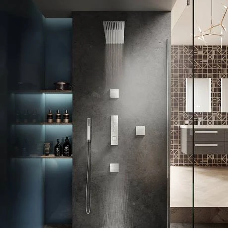 Hudson Reed Ignite Square Three Outlet Push-Button Thermostatic Shower Valve Chrome - CPB3312 5 Hudson Reed Ignite Square Three Outlet Push-Button Thermostatic Shower Valve Chrome - CPB3312 - Image 3