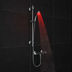 Cruze LED Round Thermostatic Bar Valve + Slide Rail Kit