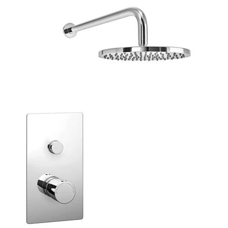 Cruze Round Concealed Push-Button Valve + Rainfall Shower Head 4 Cruze Round Concealed Push-Button Valve + Rainfall Shower Head - Image 2