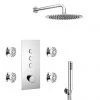 Cruze Round Push-Button Shower Valve Pack with Handset, 4 Body Jets + Shower Head 2 Cruze Round Push-Button Shower Valve Pack with Handset, 4 Body Jets + Shower Head -ShowerLux Shop CRZ PB PK4 p