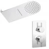 Cruze Shower Package with Valve + Flat Dual Fixed Shower Head (Waterfall / Rainfall) 2 Cruze Shower Package with Valve + Flat Dual Fixed Shower Head (Waterfall / Rainfall) -ShowerLux Shop CRZ SCV PK3 nw p