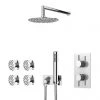 Cruze Round Modern Shower System with Handset, 4 Body Jets + 200mm Shower Head 1 Cruze Round Modern Shower System with Handset, 4 Body Jets + 200mm Shower Head -ShowerLux Shop CRZ3SS p