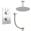 Cruze Modern Shower Package (Fixed Shower Head + Overflow Bath Filler) 1 Cruze Modern Shower Package (Fixed Shower Head + Overflow Bath Filler) -ShowerLux Shop CRZSP PK p