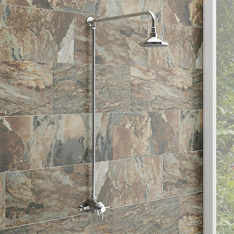 Orion Modern Twin Exposed Thermostatic Shower Valve + Rigid Riser 3 Orion Modern Twin Exposed Thermostatic Shower Valve + Rigid Riser