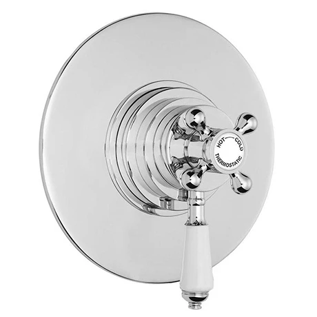 Lancaster Traditional Round Concealed Dual Thermostatic Shower Valve 3 Lancaster Traditional Round Concealed Dual Thermostatic Shower Valve
