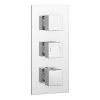 Milan Triple Square Concealed Thermostatic Shower Valve - Chrome 1 Milan Triple Square Concealed Thermostatic Shower Valve - Chrome -ShowerLux Shop CVT001 n p
