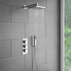 Milan Triple Square Concealed Thermostatic Shower Valve - Chrome 11 Milan Triple Square Concealed Thermostatic Shower Valve - Chrome -ShowerLux Shop CVT001 nw d2a 460