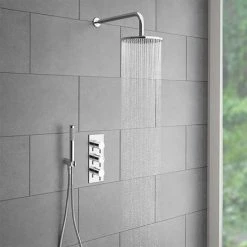 Cruze Triple Round Concealed Thermostatic Shower Valve - Chrome 11 Cruze Triple Round Concealed Thermostatic Shower Valve - Chrome -ShowerLux Shop CVT002 n d5 460