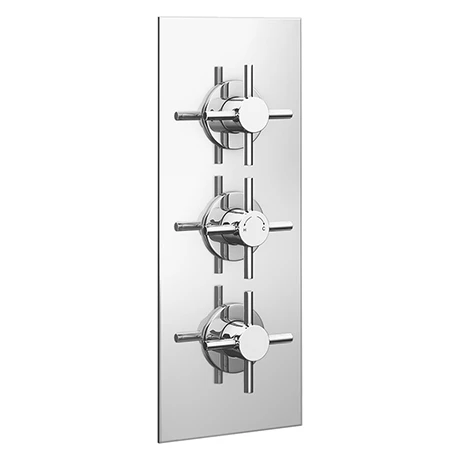 Pablo Triple Crosshead Concealed Thermostatic Shower Valve - Chrome 3 Pablo Triple Crosshead Concealed Thermostatic Shower Valve - Chrome