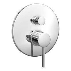 Cruze Chrome Shower System (Valve inc. 200mm Fixed Head + Slide Rail Kit with Handset) -ShowerLux Shop CZSP2CH d1 460