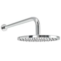Cruze Chrome Shower System (Valve inc. 200mm Fixed Head + Slide Rail Kit with Handset) -ShowerLux Shop CZSP2CH d2 460