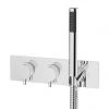 Cruze Round Wall Mounted Thermostatic Shower Valve with Handset -ShowerLux Shop CZSVH n p