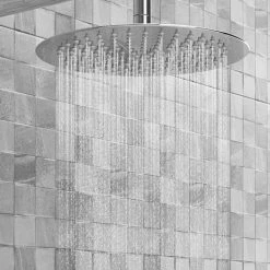 Cruze Round Wall Mounted Thermostatic Shower Valve with Handset + 300mm Fixed Shower Head -ShowerLux Shop CZSVHPK3 d3 460
