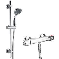 Juno Bar Shower Package with Valve + Slider Rail Kit