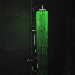 Cruze Modern LED Thermostatic Shower - Chrome 10 Cruze Modern LED Thermostatic Shower - Chrome -ShowerLux Shop Cruze Modern LED Thermostatic Shower Chrome d2 460